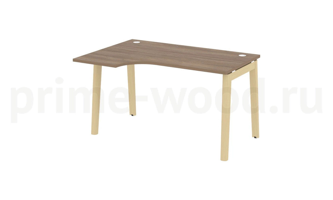 Стол эргономичный левый, опоры - массив дерева ONIX WOOD 138x98x75 - фото 3